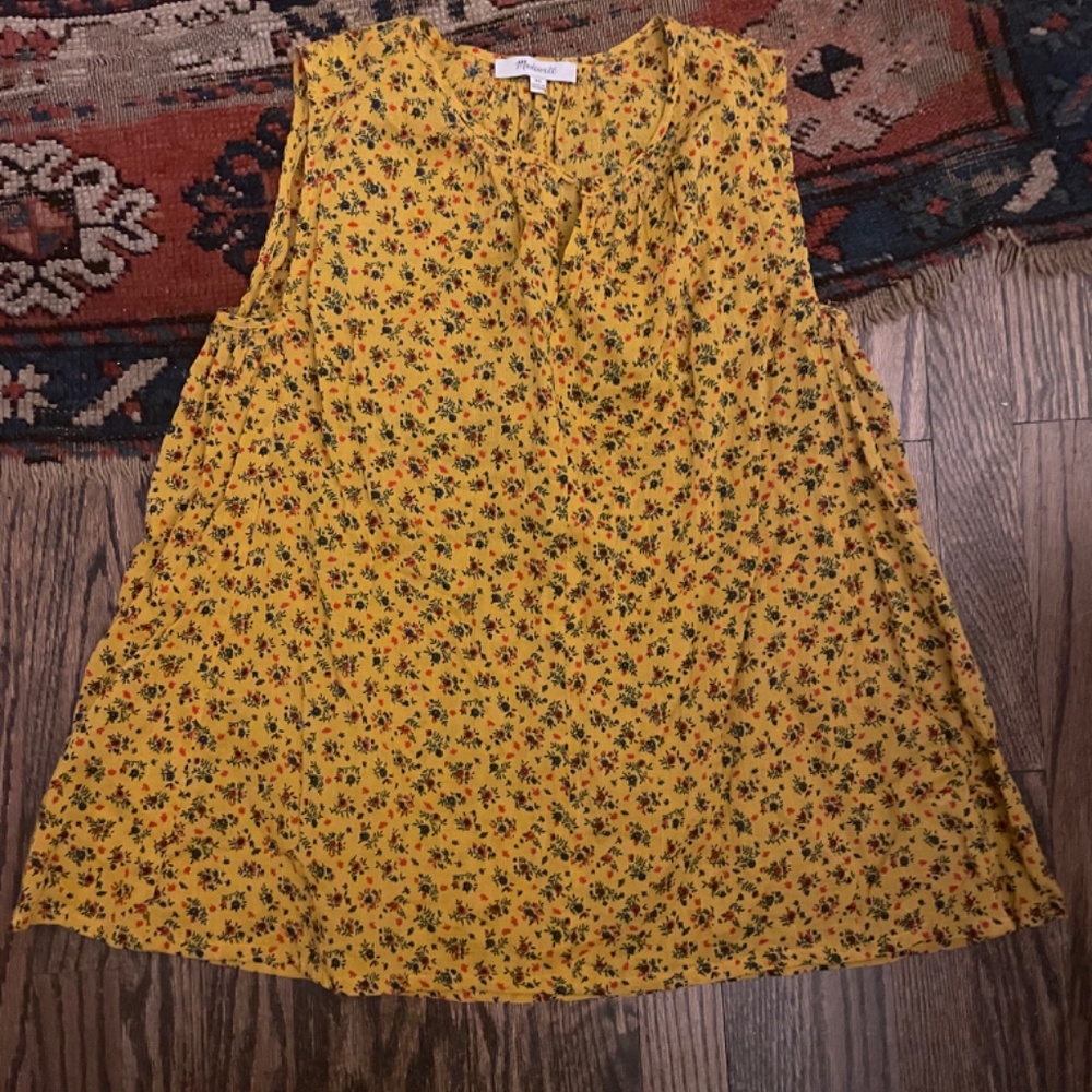 Madewell Shirred Shell Tank in Calico Floral XS